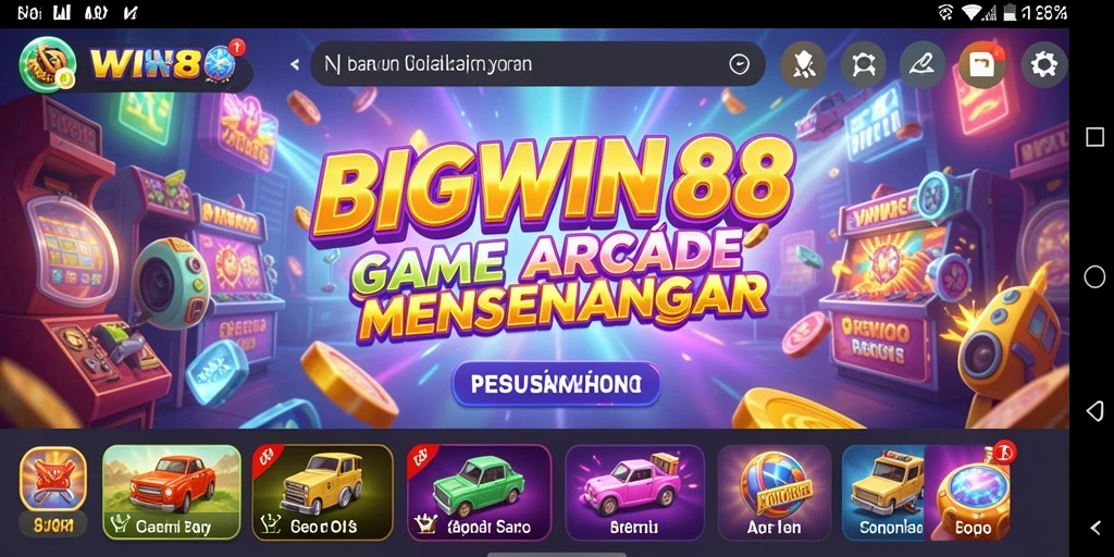 Screenshot utama BIGWIN88 menampilkan gameplay Arcade yang seru dan menantang.