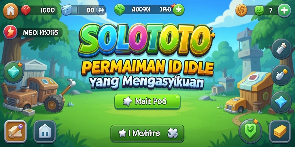 Screenshot gameplay SOLOTOTO menampilkan karakter dan mekanisme Idle yang menarik.